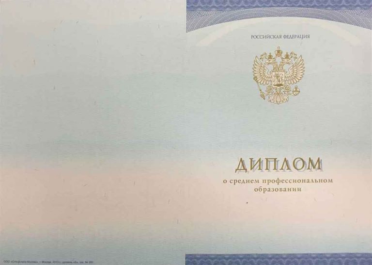 Диплом техникума нового образца 2014-2023 года
